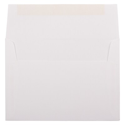 JAM Paper Strathmore A7 Invitation Envelope, 5 1/4 x 7 1/4, Bright White, 25/Pack (191189)