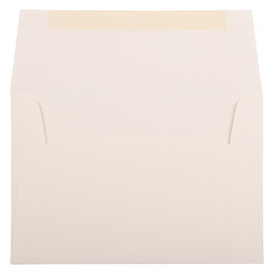 JAM Paper A8 Strathmore Invitation Envelopes, 5.5 x 8.125, Natural White Wove, 50/Pack (191205I)