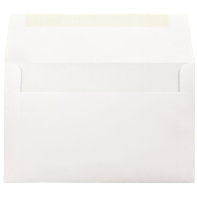 JAM Paper A10 Strathmore Invitation Envelopes, 6 x 9.5, Bright White Wove, Bulk 1000/Carton (191220B