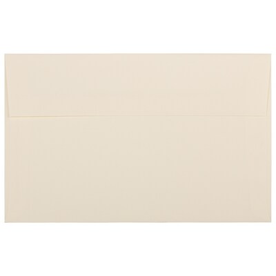 JAM Paper® A10 Strathmore Invitation Envelopes, 6 x 9.5, Ivory Laid, 50/Pack (191229I)