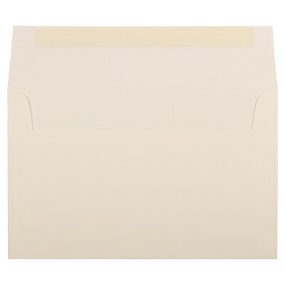 JAM Paper® A10 Strathmore Invitation Envelopes, 6 x 9.5, Ivory Laid, 25/Pack (191229)
