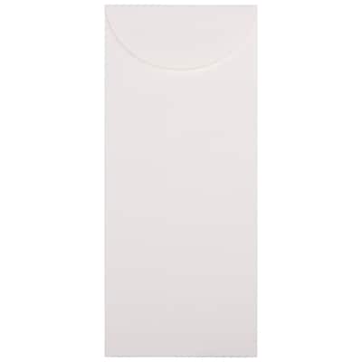 JAM Paper Strathmore Open End #11 Currency Envelope, 4 1/2 x 10 3/8, Bright White Wove, 50/Pack (1