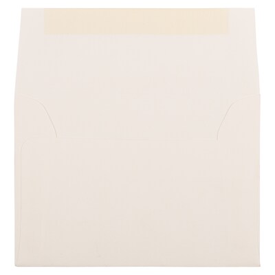 JAM Paper 4Bar A1 Strathmore Invitation Envelopes, 3.625 x 5.125, Natural White Wove, 50/Pack (194891I)