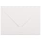 JAM Paper A7 Strathmore Invitation Envelopes with Euro Flap, 5.25 x 7.25, Bright White Laid, 25/Pack (1921397)