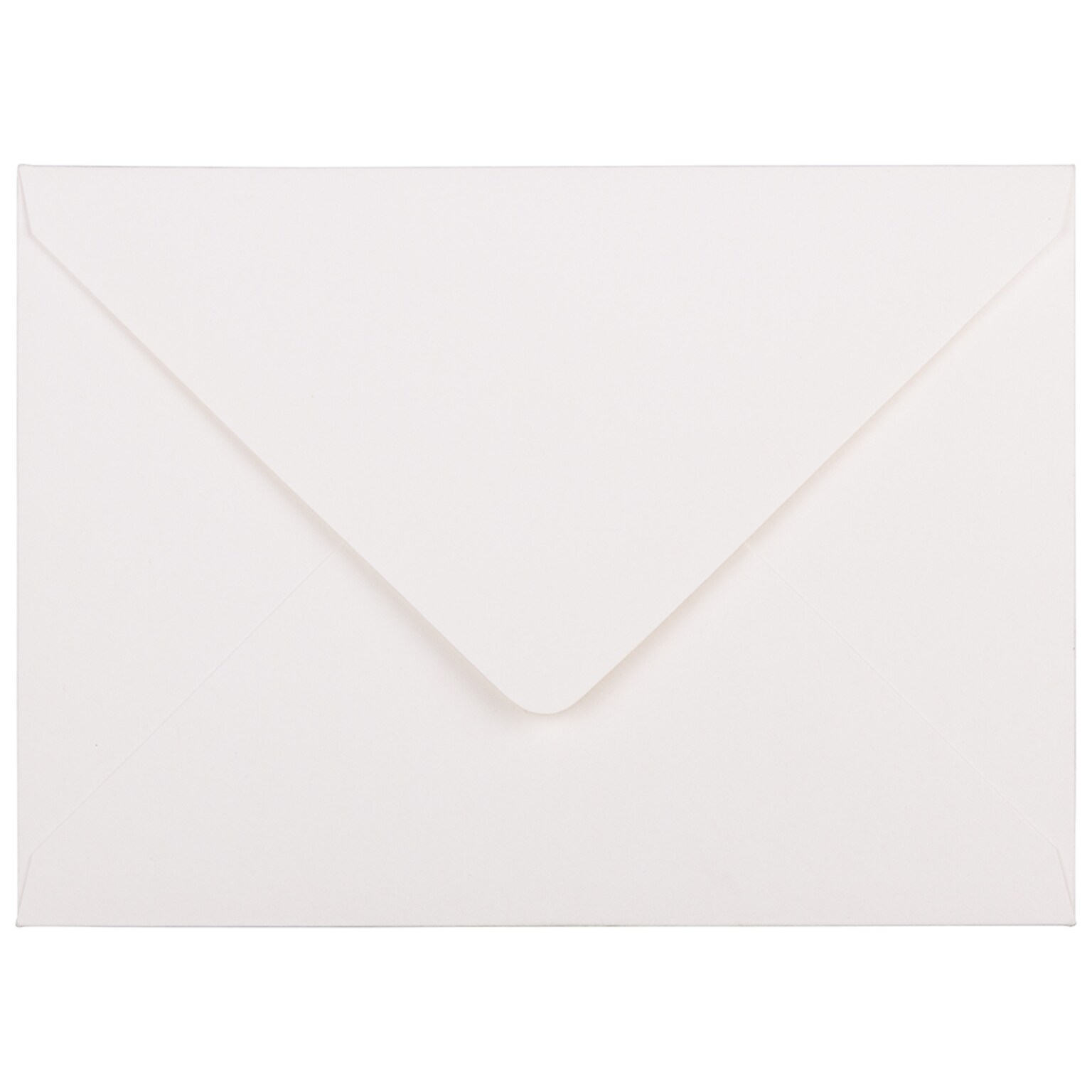JAM Paper A7 Strathmore Invitation Envelopes with Euro Flap, 5.25 x 7.25, Bright White Laid, 50/Pack (1921397I)