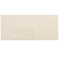 JAM Paper® #10 Business Strathmore Window Envelopes, 4.125 x 9.5, Ivory Laid, 25/Pack (21917036)
