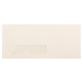 JAM Paper® #10 Business Strathmore Window Envelopes, 4.125 x 9.5, Ivory Wove, Bulk 1000/Carton (21917040d)