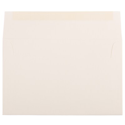 JAM Paper A10 Strathmore Invitation Envelopes, 6 x 9.5, Natural White Linen, 50/Pack (900789414I)