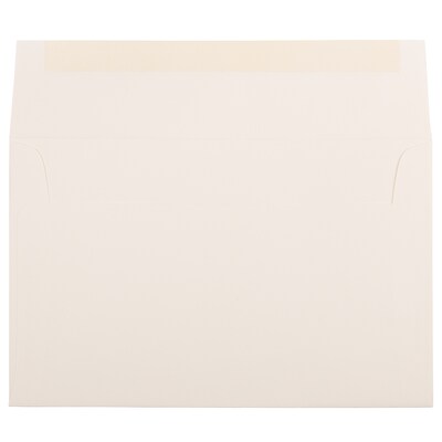 JAM Paper A10 Strathmore Invitation Envelopes, 6 x 9.5, Natural White Linen, 25/Pack (900789414)