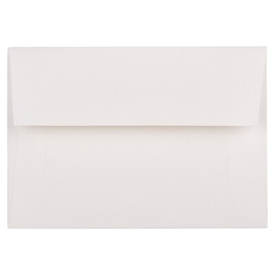 JAM Paper® 4Bar A1 Strathmore Invitation Envelopes, 3.625 x 5.125, Bright White Laid, Bulk 250/Box (