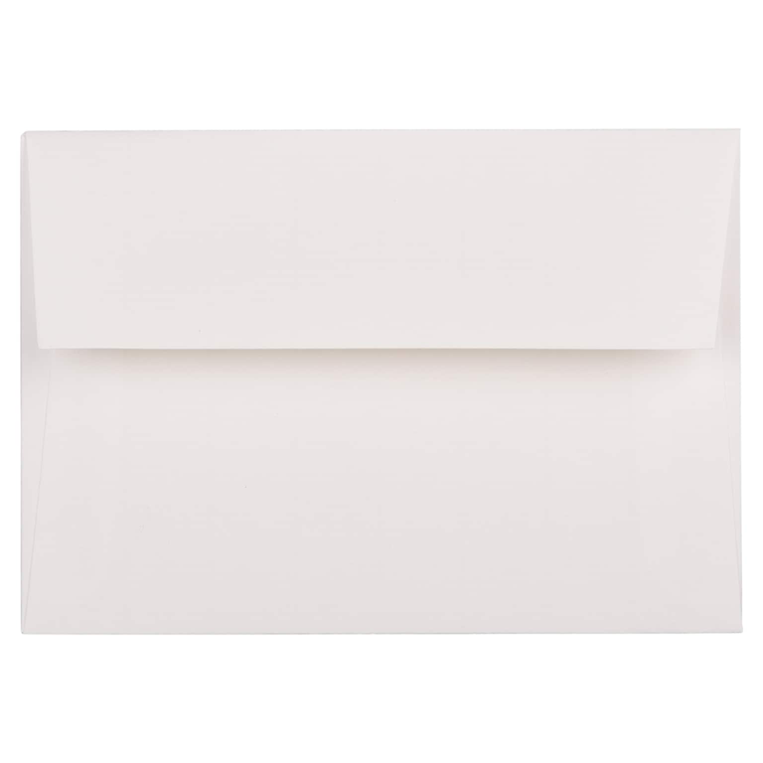 JAM Paper® 4Bar A1 Strathmore Invitation Envelopes, 3.625 x 5.125, Bright White Laid, 50/Pack (900911330I)