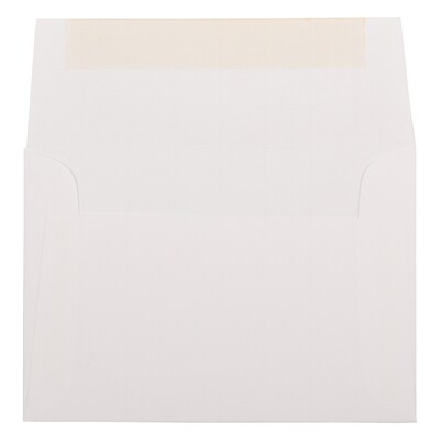 JAM Paper® 4Bar A1 Strathmore Invitation Envelopes, 3.625 x 5.125, Bright White Laid, 50/Pack (90091