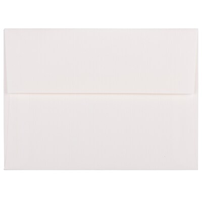 JAM Paper A6 Strathmore Invitation Envelopes, 4.75 x 6.5, Bright White Laid, 25/Pack (STTL661)