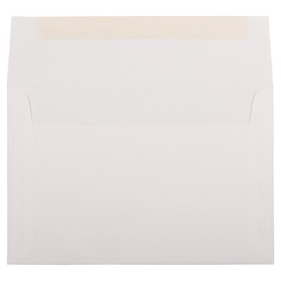 JAM Paper A8 Strathmore Invitation Envelopes, 5.5 x 8.125, Bright White Wove, 25/Pack (STTW761)