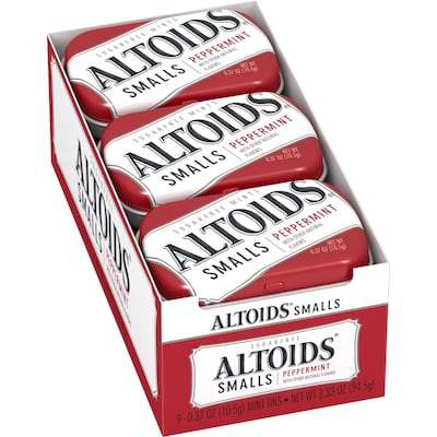 Altoids Smalls Sugar Free Peppermint Mints, 3.33 oz., 9/Pack (209-00486)