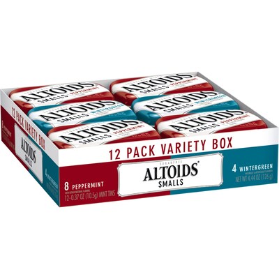 Altoids Smalls Sugarfree Mints Variety Box, 0.37 oz, Pack of 12 (WMW23442)