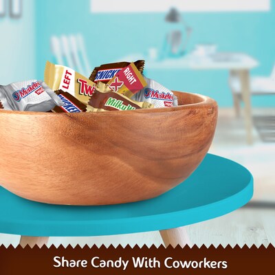 Snickers, Twix, Milky Way & 3 Musketeers Individually Wrapped Minis Size Chocolate Bars, 4 lb. Variety Mix Bag (MMM50972)