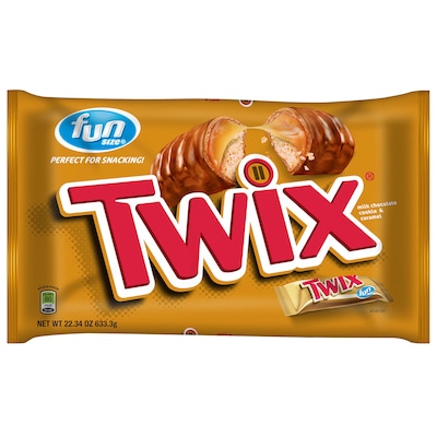 TWIX Caramel Fun Size Chocolate Cookie Bar Candy Bag, 22.34 oz (209-00467)