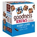 goodnessKNOWS Blueberry, Almond & Dark Chocolate Gluten Free Snack Square Bars, Pack of 18 (225-00048)