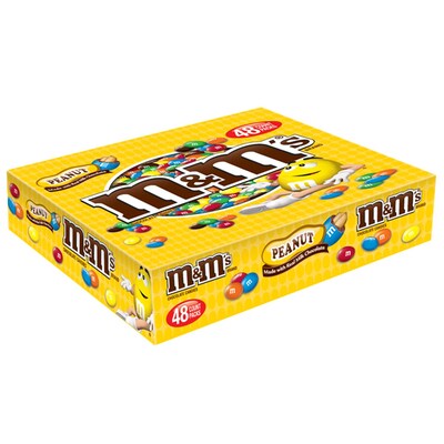 M&Ms Peanut Milk Chocolate Pieces, 1.74 oz., 48/Box (MMM01232)