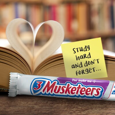 3 MUSKETEERS Chocolate Sharing Size Candy Bars 3.28 oz Bar, 24/Box (MMM24603)
