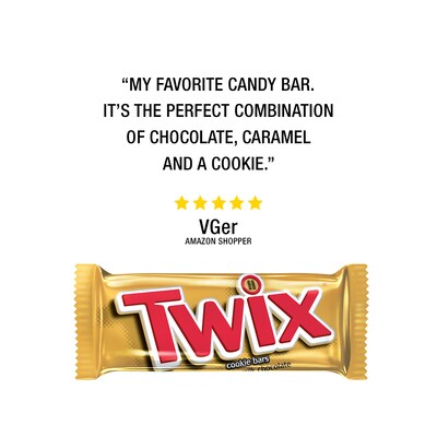 Twix Caramel Fun Size Chocolate Cookie Bar Candy Bag, 1.79 oz., 36/Box (MMM35391)