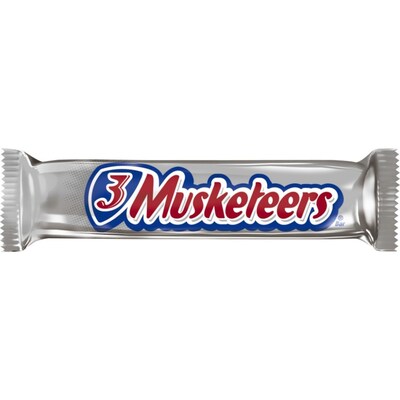 3 Musketeers Chocolate Candy Bar, Full Size, 1.92 oz, 36-count