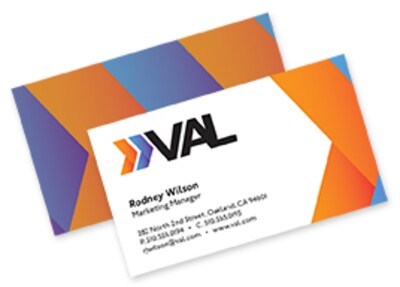 Custom Full Color Business Cards, 14 pt. Coated Stock, Flat Print, 2-Sided, 250/PK