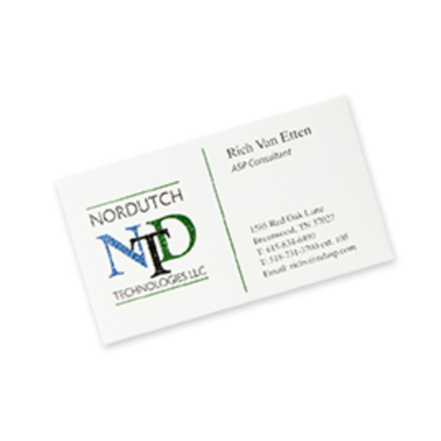 Custom Full Color Business Cards, Warm White Linen 80#, Raised Print, 1-Sided, 250/PK