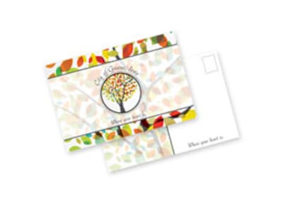 Custom Full Color Postcards, 4" x 6", 100# White Gloss Cover, 2-Sided, 100/Pk