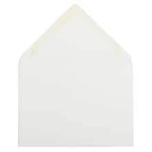 JAM Paper A7 Strathmore Invitation Envelopes with Euro Flap, 5.25 x 7.25, Bright White Wove, 25/Pack