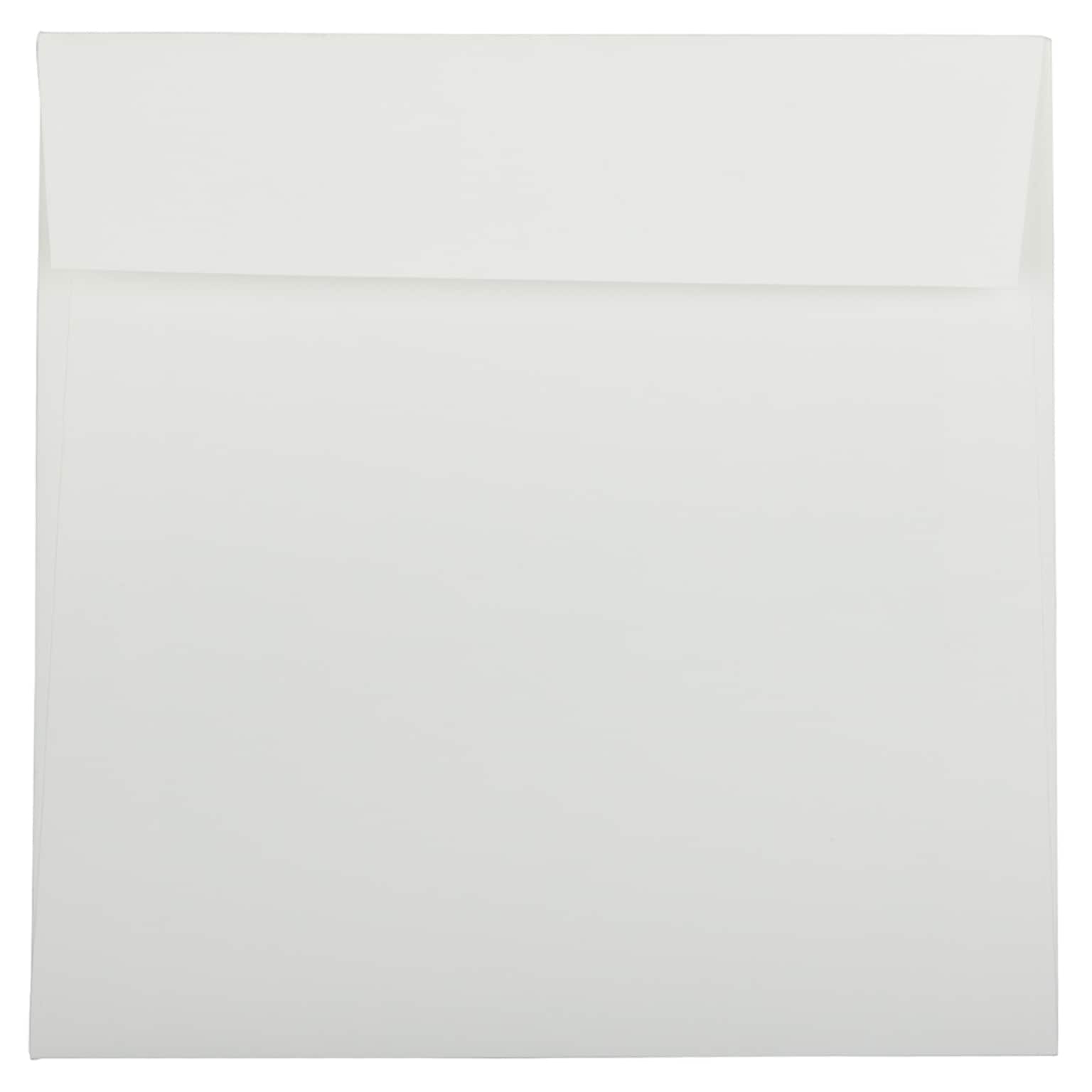 JAM Paper 8.5 x 8.5 Square Strathmore Invitation Envelopes, Bright White Wove, 25/Pack (900858534)
