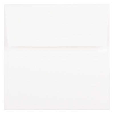 JAM Paper 5.5 x 5.5 Square Invitation Envelopes, White Semi Gloss, 50/Pack (2792259I)