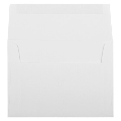 JAM Paper A6 Strathmore Invitation Envelopes, 4.75 x 6.5, Bright White Linen, 25/Pack (3137)