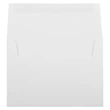 JAM Paper A6 Strathmore Invitation Envelopes, 4.75 x 6.5, Bright White Linen, 50/Pack (3137I)