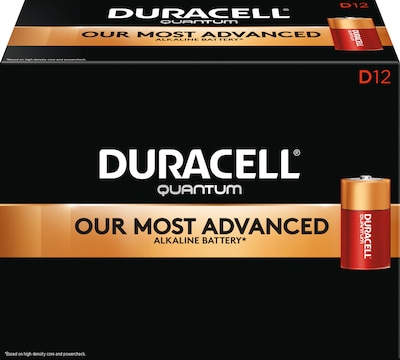 Duracell Quantum D Alkaline Batteries, 12/Pack
