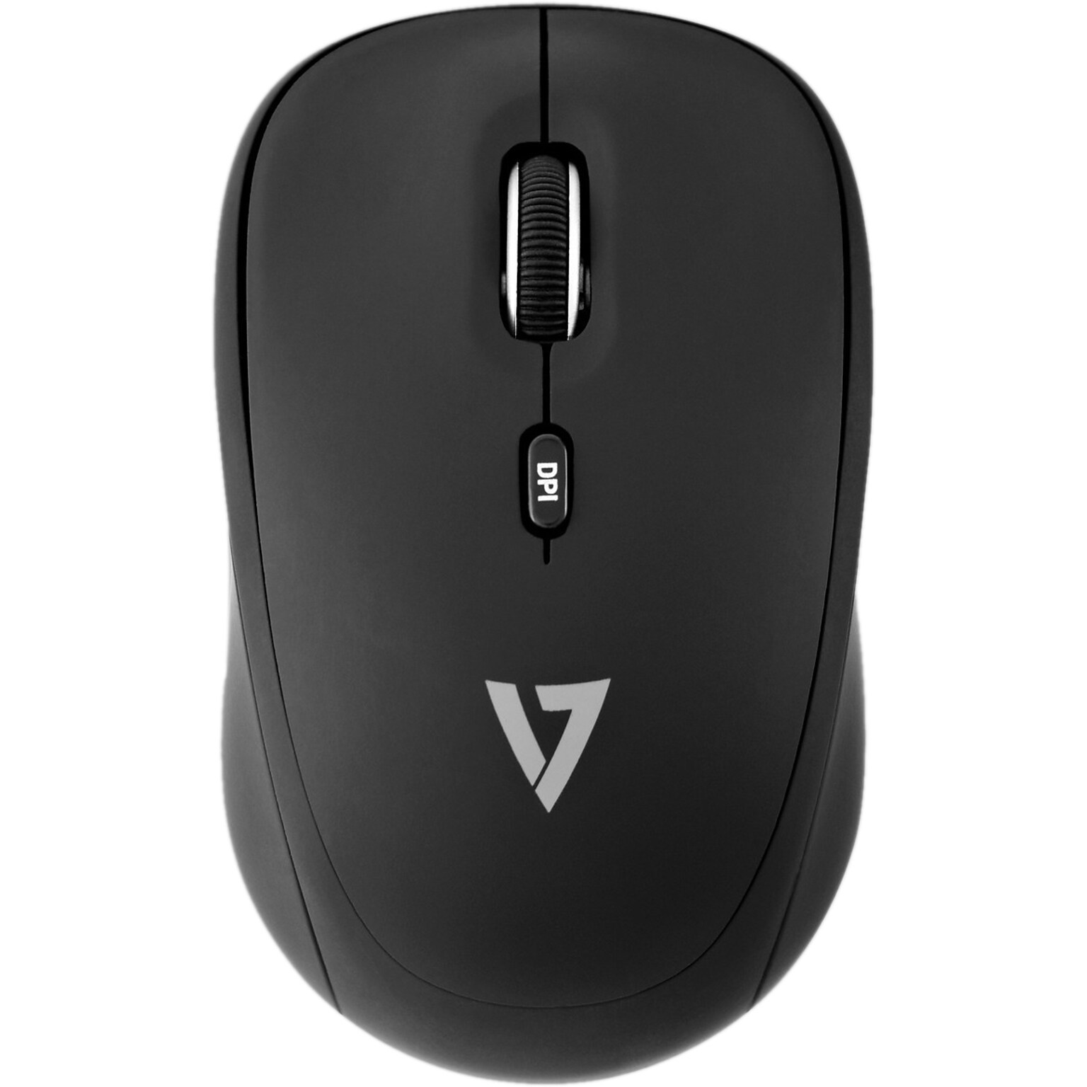 V7 Wireless Ambidextrous Optical Mouse, Black (MW100-1N)