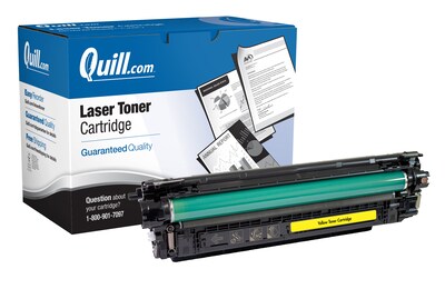 Quill Brand® HP 508 Remanufactured Yellow Laser Toner Cartridge, Standard Yield (CF362A) (Lifetime Warranty)