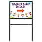 Custom Full Color Horizontal Metal Yard Sign with Angle Iron Frame, 18" x 24", 3 mm. White Composite, 2-Sided