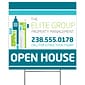 Custom Full Color Plastic Lawn Sign, 24"x 24", 4 mm. White Corrugated Plastic, 2-Sided