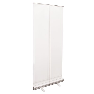 Custom Economy Retractor Stand with Vertical Banner, 80" x 33.5", 15 oz. Durable Vinyl Scrim