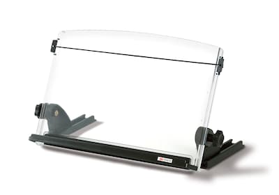 3M® Plastic Document Stand with Lip & Guide Bar, Black/Clear (DH630)