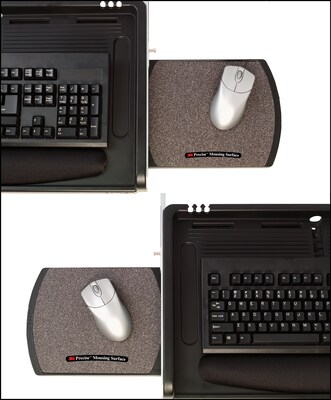 3M™ Under-Desk Keyboard Drawer, Three Height Settings, Gel Wrist Rest, Slide-out Mouse Platform, Precise Mouse Pad, Black (KD45)