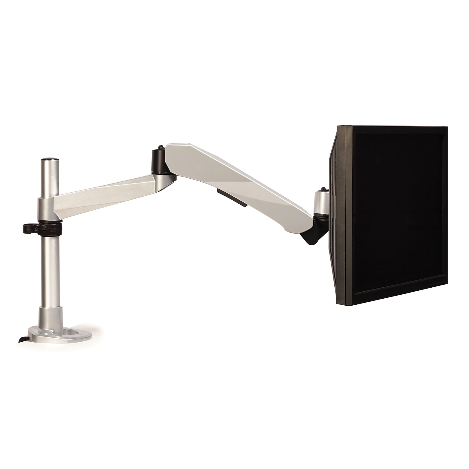 3M Easy Adjust Single Monitor Arm Adjustable, Up to 30, Black (MA245S)