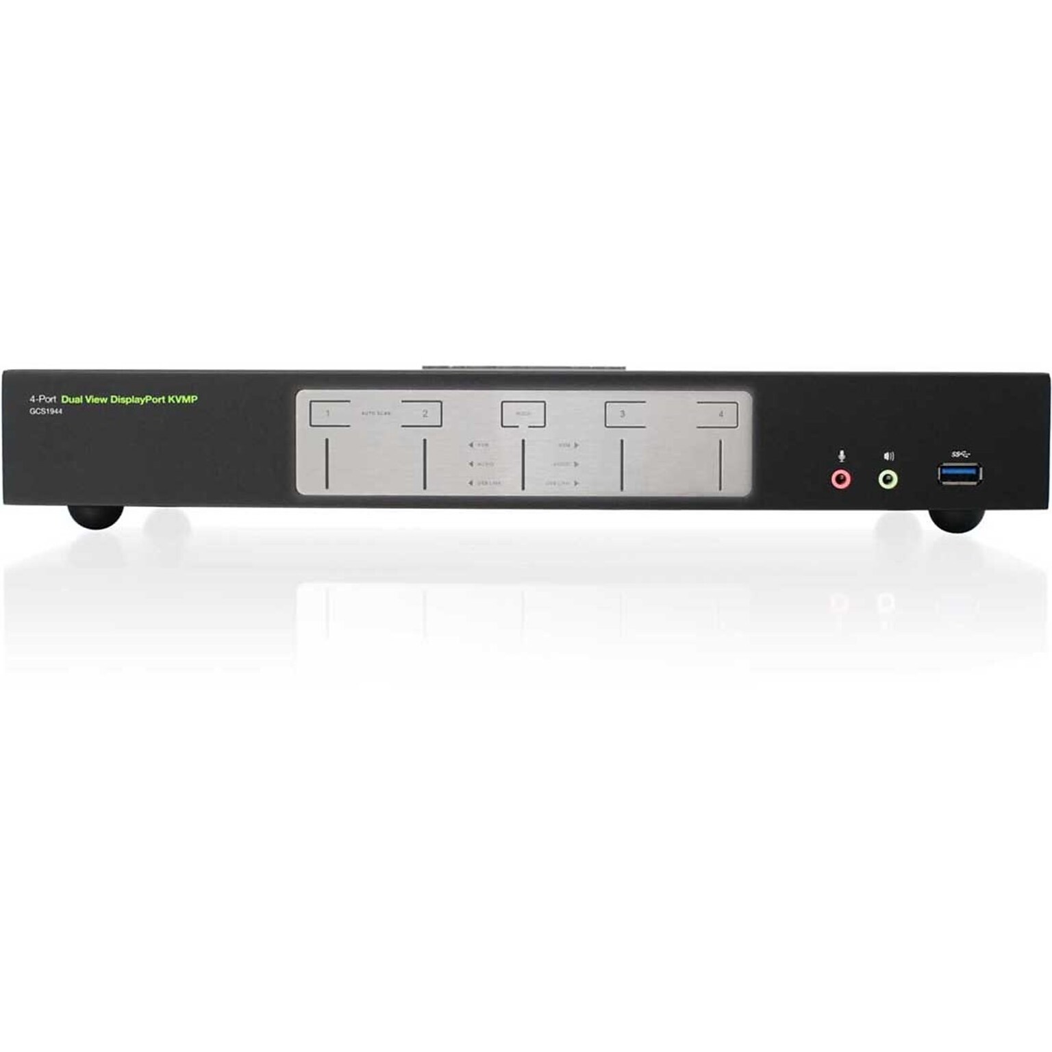 IOGEAR 4-Port 4K Dual View DisplayPort KVMP with USB 3.0 Hub and Audio (TAA) (GCS1944)