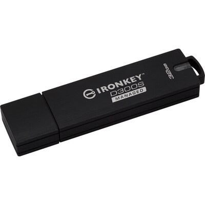 Kingston IronKey 32GB USB 3.1 Type A Flash Drive, Anthracite  (IKD300S/32GB)