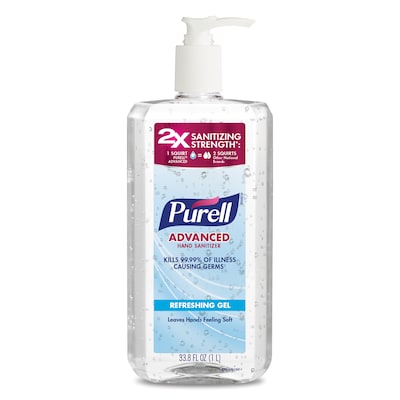 PURELL® Advanced Hand Sanitizer Refreshing Gel, Clean Scent, 1L Pump Bottle (3080-04-CMR)