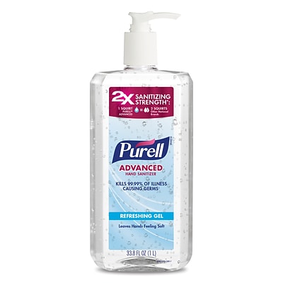 PURELL® Advanced Hand Sanitizer Refreshing Gel, Clean Scent, 1L Pump Bottle (3080-04-CMR)