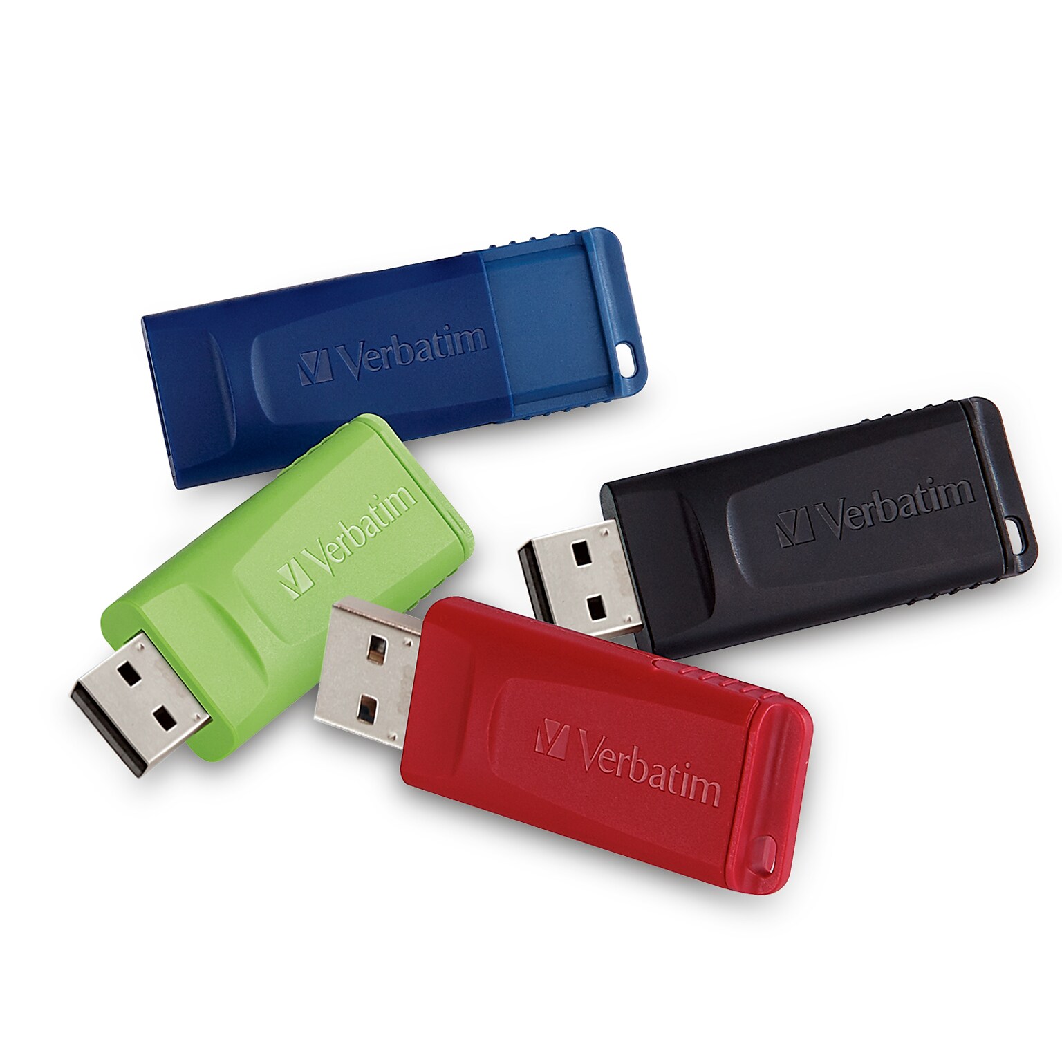 Verbatim Store n Go 16GB USB 2.0 Flash Drives, 4/Pack (99123)