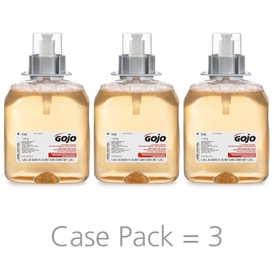 GOJO Luxury Foam Antibacterial Handwash Refill, Orange Blossom, 42 oz., 3/Carton (5162-03)